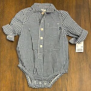 NWT 18M baby B’gosh Classic Black and White Checkered Kids Shirt